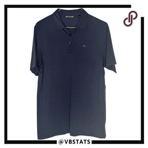 Travis Mathew Men's Pima Cotton Blend‎ Short Sleeve Polo Shirt Black Large